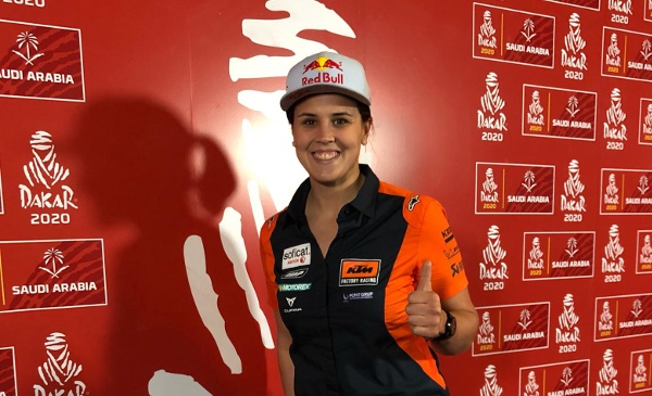 Laia Sanz, piloto de Soficat Xerox, valora la marcha del Rally Dakar a Arabia Saudí