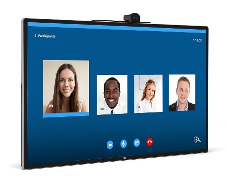 Pantalla interactiva 4K de 55” para colaboración corporativa y videoconferencias