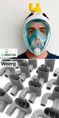 Weerg imprime válvulas en 3D para máscaras respiratorias de emergencia diseñadas por Isinnova y Fablab Brescia