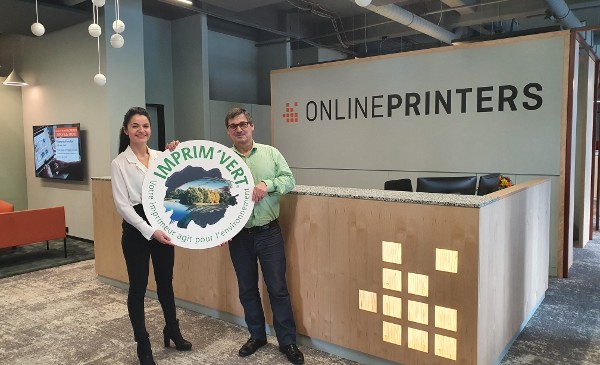 Onlineprinters renueva la etiqueta ecológica Imprim’Vert®