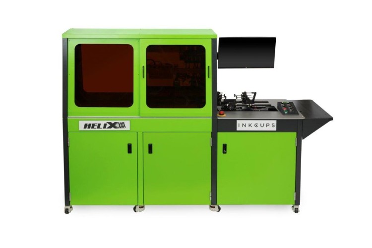 Inkcups presenta el curado con pasador transparente para impresoras Helix®