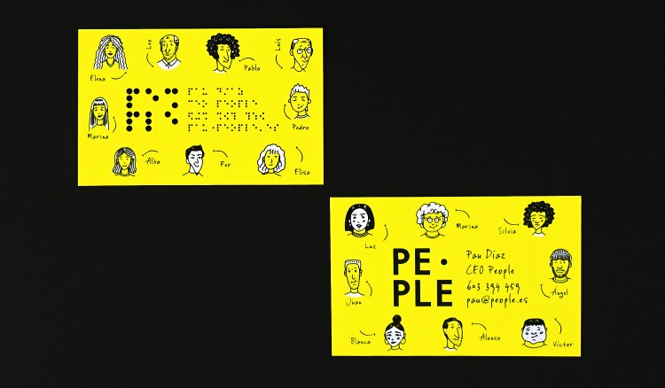 Tarjetas de visita para una gestoría que combinan el alfabeto y el sistema braille- Truyol Digital