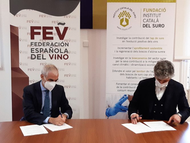 La Federación Española del Vino y el Instituto Catalán del Corcho firman un acuerdo de colaboración