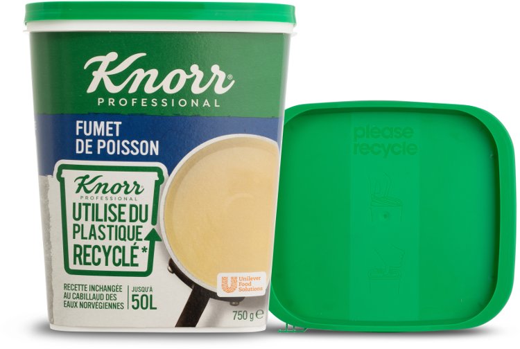 Sabic’s Certified Circular PP copolymer selected for Unilever’s Knorr® bouillon powder containers produced by greiner packaging