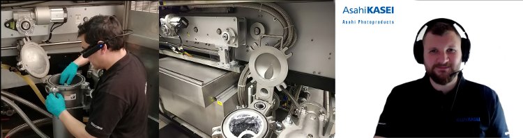 Asahi Photoproducts realiza la primera instalación de una máquina con el apoyo de gafas inteligentes de la historia