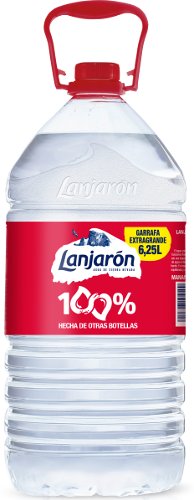 Lanjarón ofrece los formatos de 6,25L y 1,5L hechos en su totalidad de plástico reciclado