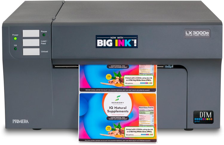 Nueva impresora etiquetas a color LX3000e con “Big Ink” de DTM Print