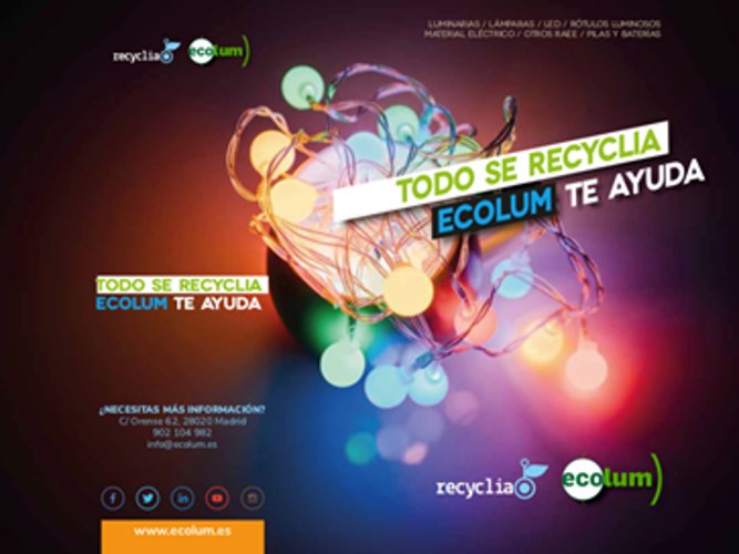 ECOLUM hace más fácil y accesible el reciclaje de RAEEs para el canal profesional con su nueva cartelería y folleto informativo