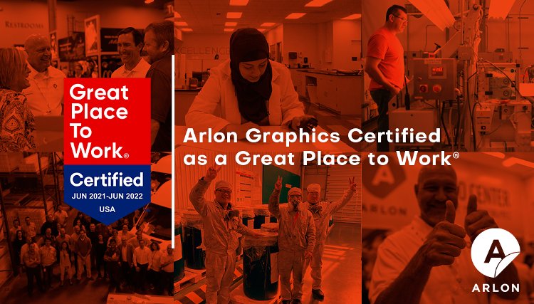 Arlon Graphics earns 2021 great place to work Certification&trade;