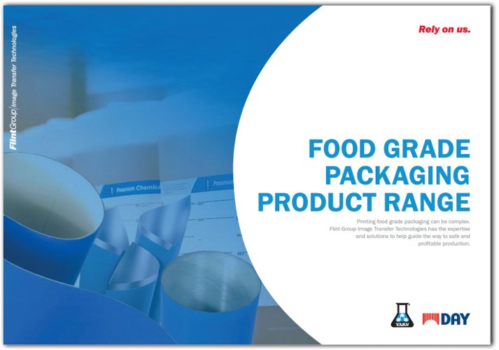 Flint Group Image Transfer Technologies launches new brochure for food grade packaging range of pressroom consumables