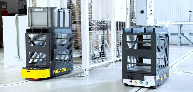 SSI Schaefer lanza WEASEL® Lite, el vehículo de guiado automático de fácil implementación para el transporte interno de cargas pequeñas