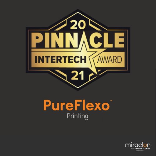 Miraclon tuvo el honor de recibir el premio Pinnacle InterTech por la tecnología de impresión PureFlexo™