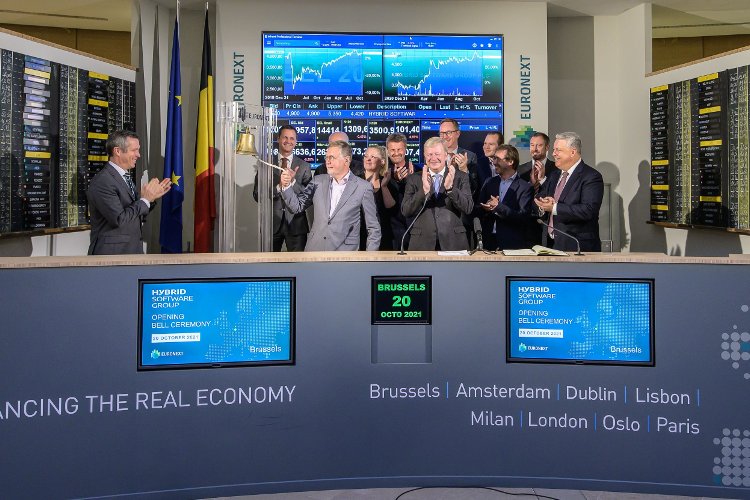 Hybrid Software Group celebrates name change with the Euronext Bell ceremony
