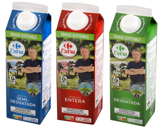 Carrefour lanza leche círculo de calidad con un envase más sostenible