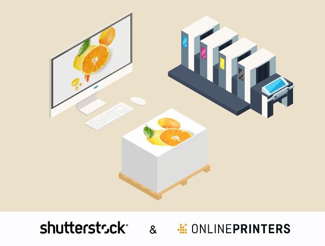 Onlineprinters coopera con Shutterstock