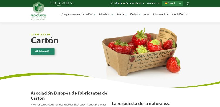 Pro Carton relanza su página web para una «nueva y emocionante era» de envases sostenibles