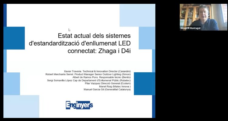 ECOLUM participa en el webinar del Colegio de Ingenieros Industriales de Cataluña sobre la estandarización del alumbrado LED conectado