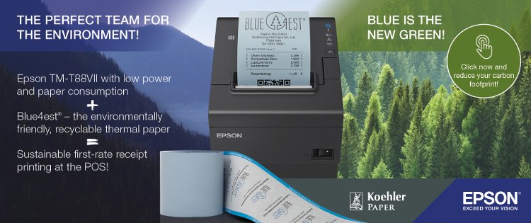 Epson certifica el papel térmico Blue4est® de Koehler Paper
