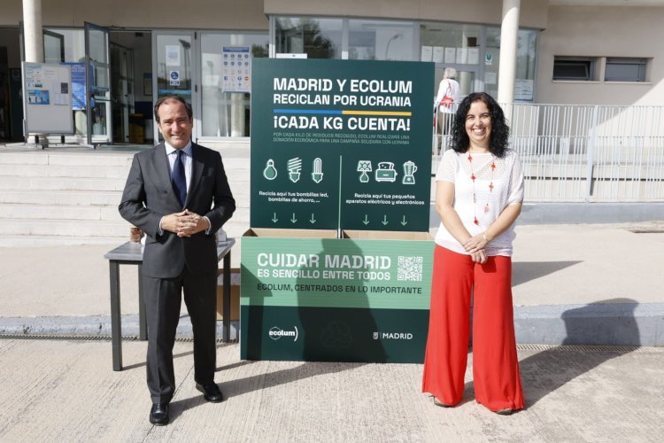 El Ayuntamiento de Madrid y la Fundación Ecolum invitan a los ciudadanos a reciclar por Ucrania