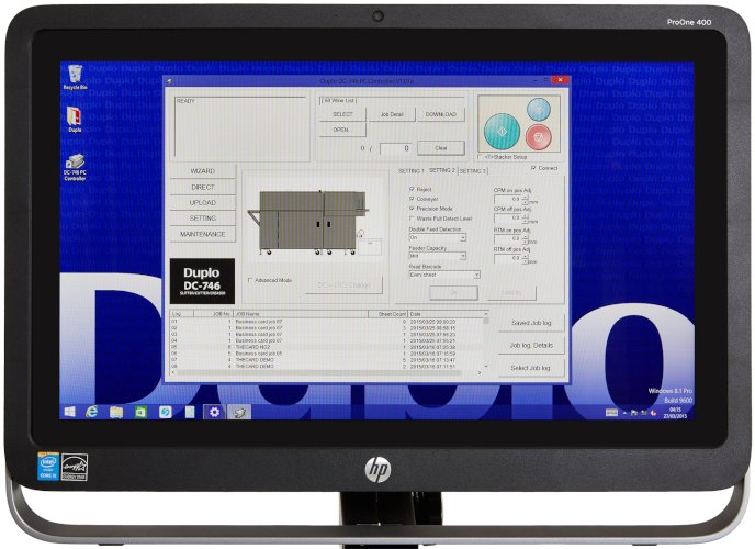 El PC Control de la gama de multifunciones DC-Range de Duplo destaca por su software visual e intuitivo