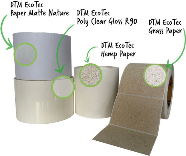 DTM Print presenta una nueva línea de etiquetas EcoTec para el etiquetado ecológico de productos