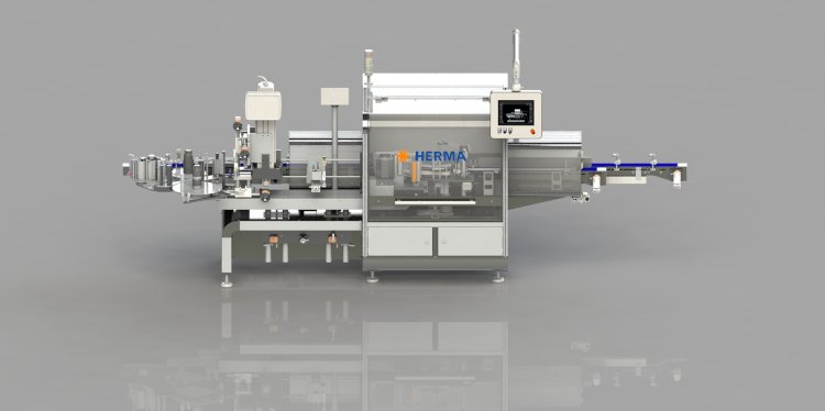 At Interpack HERMA will be demonstrating how the 132M HC wrap-around labeler achieves up to 600 cycles per minute