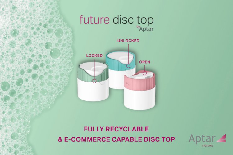 Aptar Closures’ new future disc top supports beauty packaging demands for recyclability, e-commerce, and consumer convenience