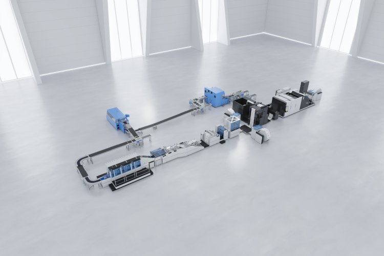 Müller Martini y Hunkeler presentan un complejo sistema todo en uno para productos de tapa blanda