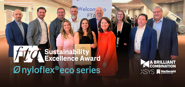 XSYS celebrates sustainability win for nyloflex® eco plates at FTA Excellence Awards