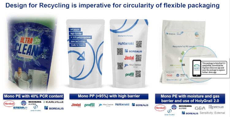 Ejemplos de dise&ntilde;o de envases optimizados por DfR. (Fuente: Borealis Polyolefine GmbH)