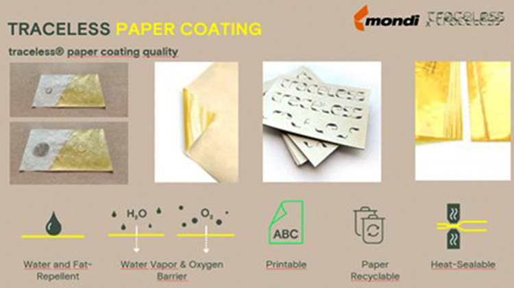 Propiedades del papel recubierto con traceless. (Fuente: traceless materials GmbH)