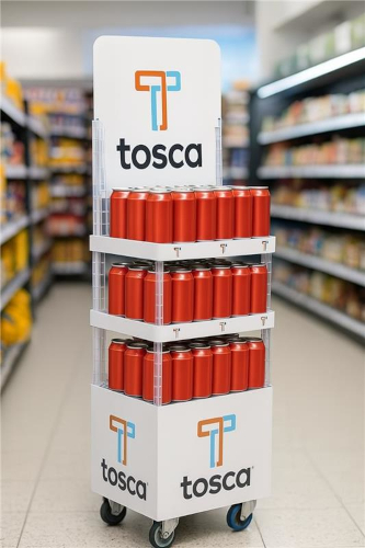 Los expositores reutilizables de Tosca ofrecen una alternativa escalable y sostenible al cart&oacute;n para proveedores y minoristas de productos de gran consumo
