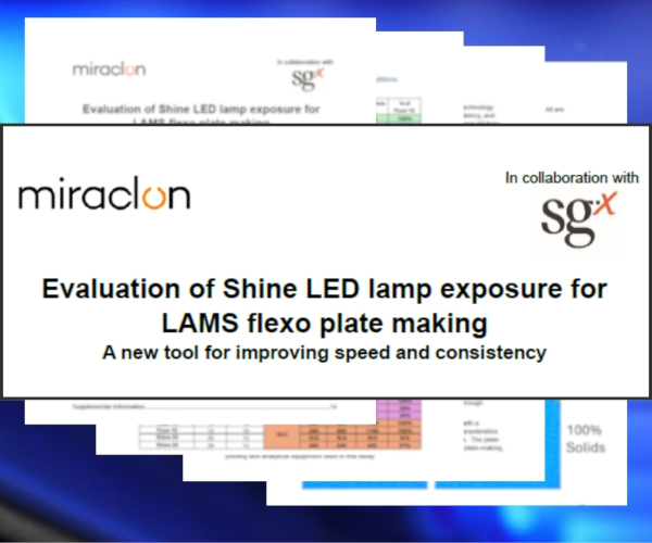 La colaboración entre Miraclon y SGX valida el desempeño del kit de lámparas Shine LED en planchas flexográficas LAMS