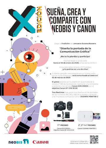 neobis y Canon lanzan la d&eacute;cima edici&oacute;n del &ldquo;Concurso Susana Navarro - Dise&ntilde;a la portada de la Comunicaci&oacute;n Gr&aacute;fica&rdquo;