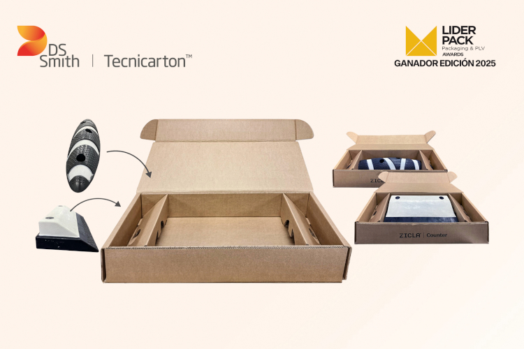 DS Smith Tecnicarton y ZICLA se al&iacute;an en el desarrollo de un embalaje 100% sostenible para proteger separadores de carril bici con componentes electr&oacute;nicos