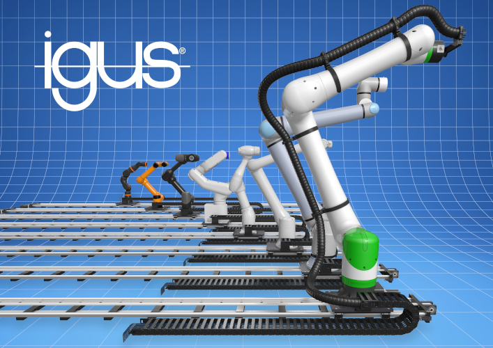 M&aacute;s alcance para los robots: El 7&ordm; eje de igus cuadruplica el espacio de trabajo