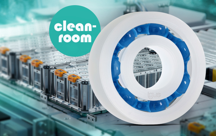 Seguridad en salas blancas con los nuevos rodamientos de bolas de pol&iacute;mero de igus