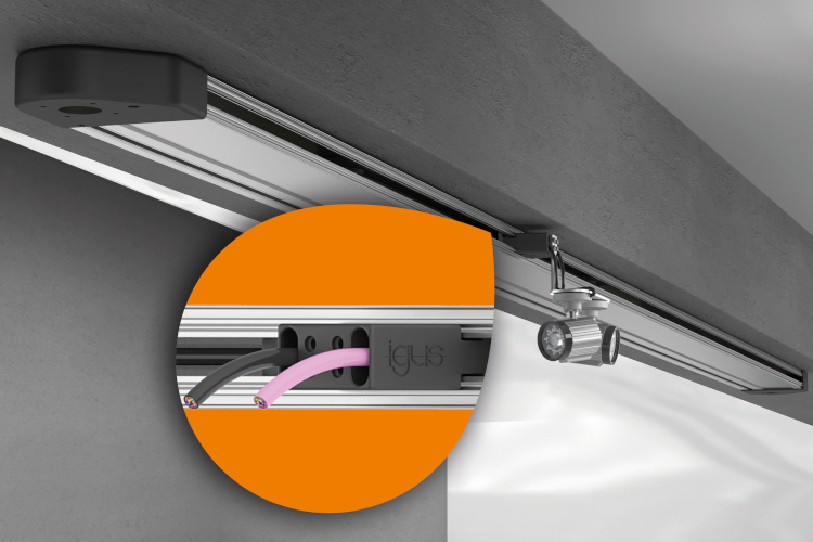 igus desarrolla un nuevo sistema de perfil bajo para movimientos de cable sin cadena portacables
