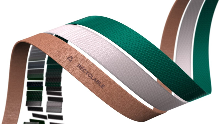 Las bandas de fleje fabricadas con monomateriales como PP o PET se pueden reciclar con un alto est&aacute;ndar. Imagen: Mosca