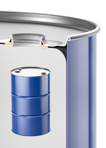 Con el bid&oacute;n de acero Combi, Sch&uuml;tz combina la resistencia a la corrosi&oacute;n y a los productos qu&iacute;micos del pl&aacute;stico con la estabilidad del acero. Imagen: Sch&uuml;tz