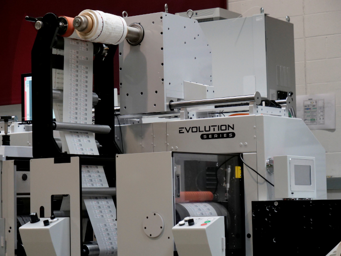 Prensa Mark Andy y etiquetas RFID