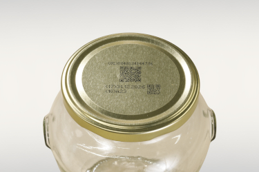 Estos ejemplos, impresos con codificadores CIJ originales de LEIBINGER, muestran c&oacute;mo podr&iacute;a realizarse la divisi&oacute;n en dos c&oacute;digos: uno con datos fijos y otro con datos variables