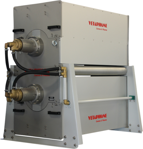 Tratamiento de superficie con plasma para tintas y adhesivos a base de agua