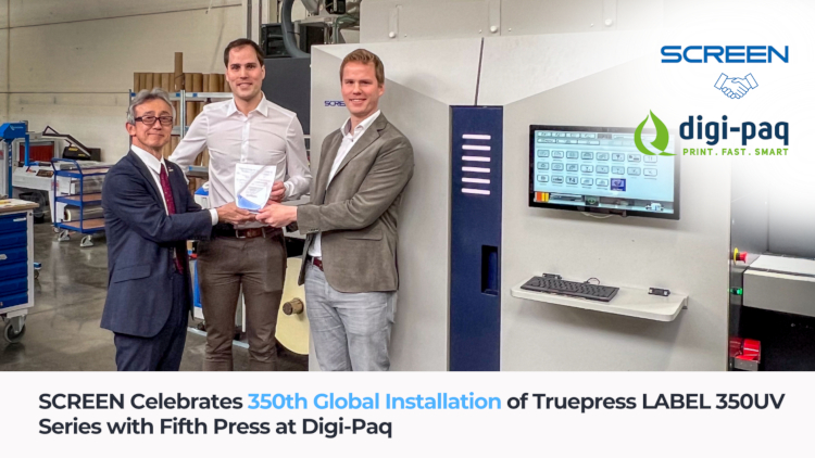 SCREEN celebra la instalaci&oacute;n n&uacute;mero 350 a nivel mundial de la serie Truepress LABEL 350UV con la quinta m&aacute;quina en Digi-Paq
