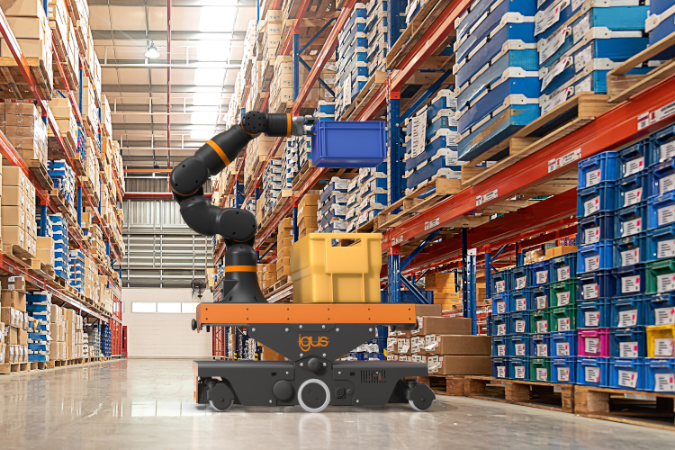 igus presenta nuevas soluciones AMR para una f&aacute;brica automatizada sin barreras