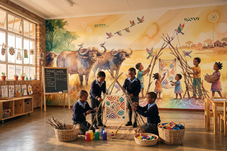 Digidelta apoya el proyecto escolar de la Fundaci&oacute;n FESPA en Sud&aacute;frica con impresionantes murales