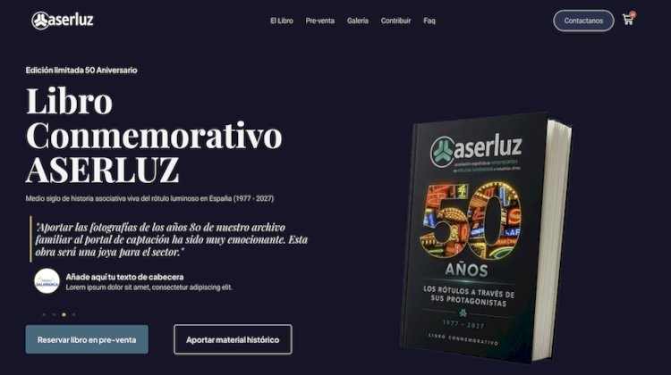 El Libro Conmemorativo del 50 Aniversario de ASERLUZ ya est&aacute; en preventa