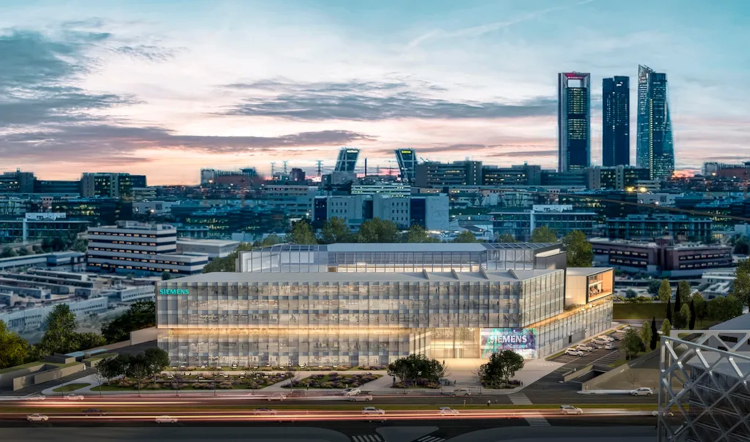 Siemens pone la primera piedra de su futura nueva sede corporativa en Madrid