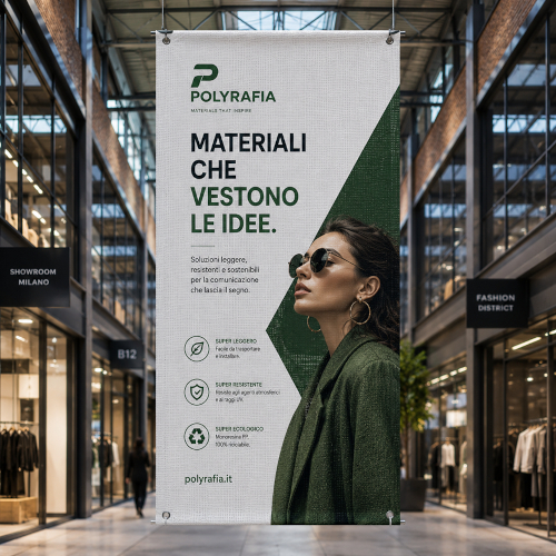 Guandong presenta Poly-rafia, el banner del futuro resistente, ligero y 100 % reciclable