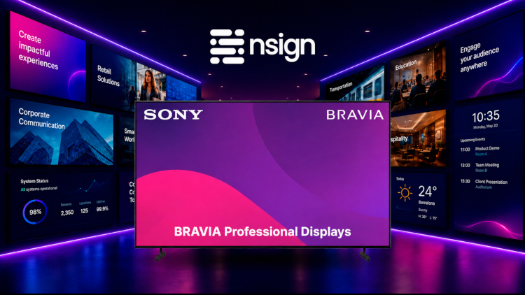 nsign y Sony colaboran para simplificar el despliegue de soluciones de digital signage